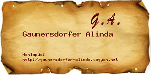 Gaunersdorfer Alinda névjegykártya